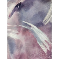 Wzorzysta spódnica plażowa chusta PAREO L/XL fioletowe mazaje